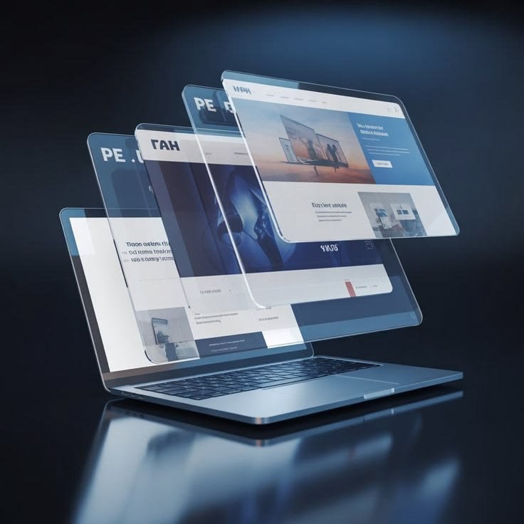 Website design Dubai responsive business website mockup
