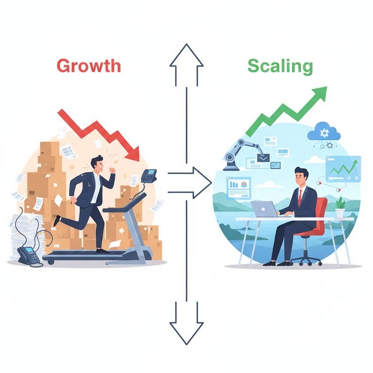 Local business growth concept showing scaling, local visibility and business development