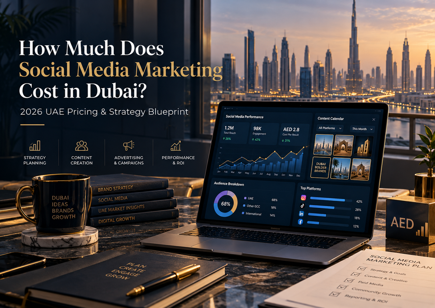 Social media marketing cost in Dubai 2026 with UAE agency pricing and ROI analytics